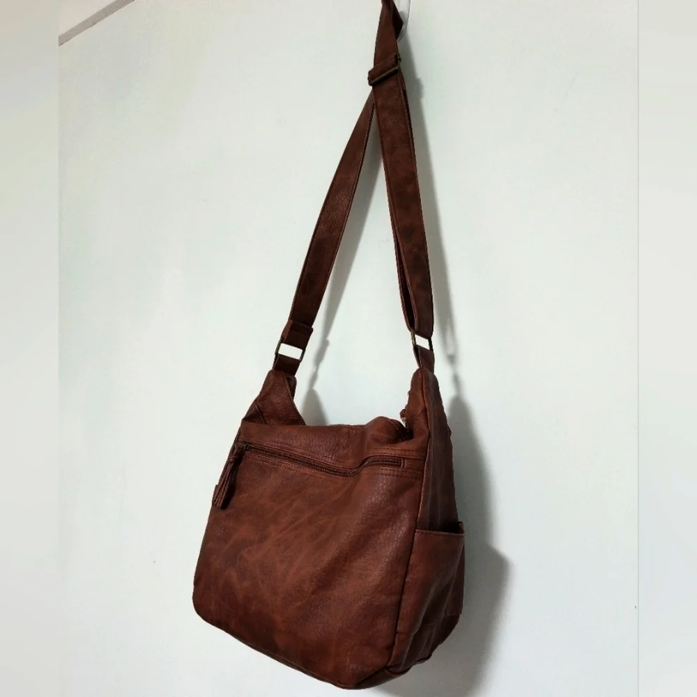 Bueno Faux Brown Leather Bag